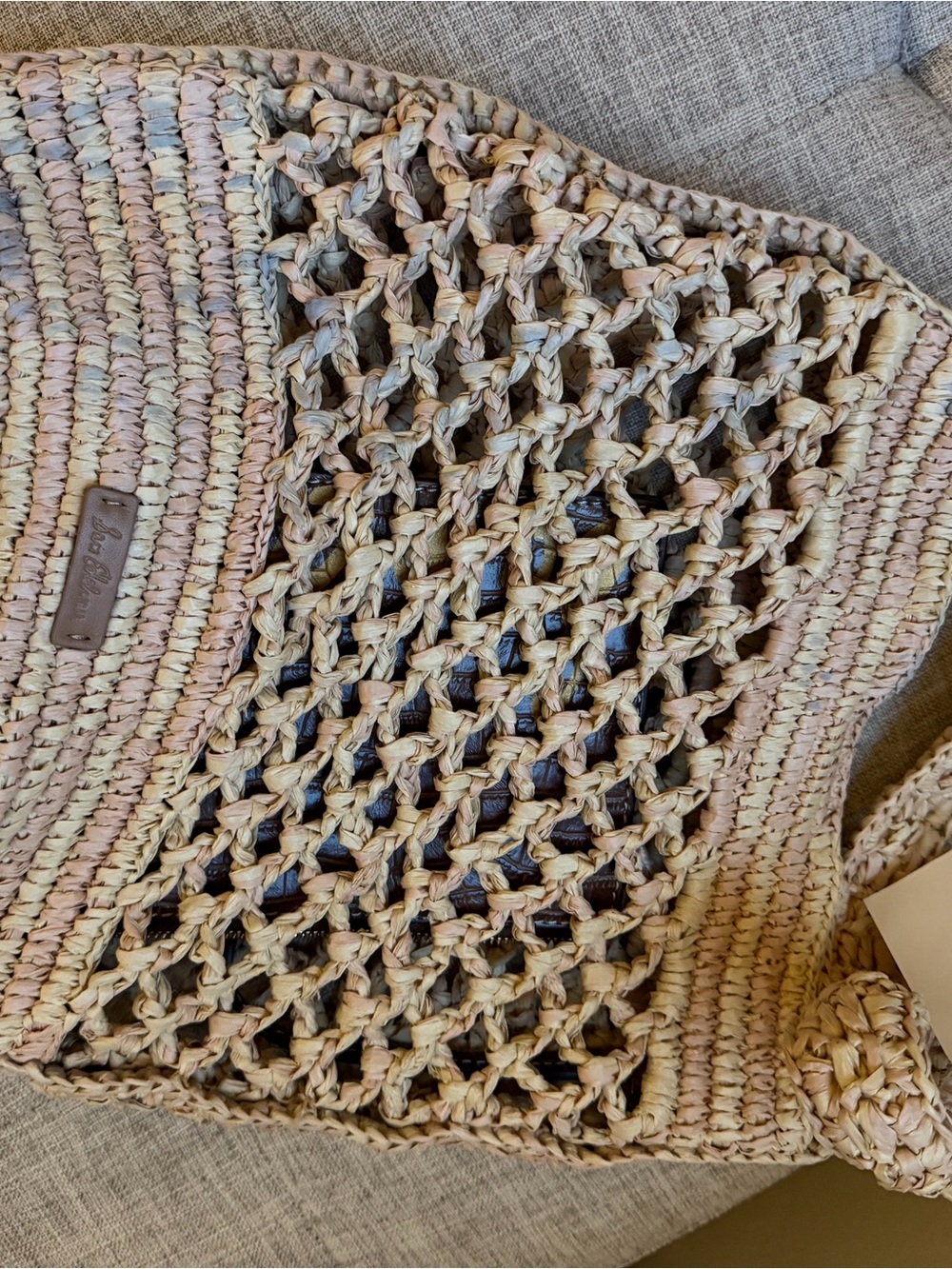 Sam Edelman Remi Raffia Shoulder Bag, Natural *Damaged